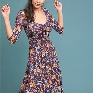 Anthropologie Maeve Purple Beloved Dress Floral S